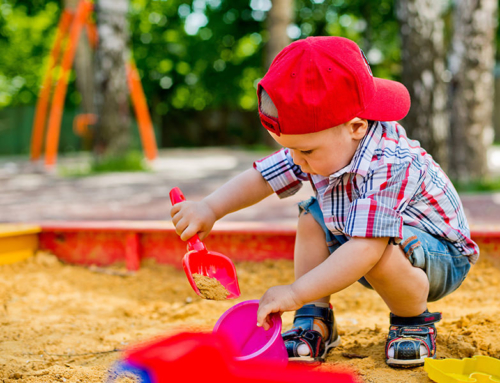 Enjoying sand and sunshine